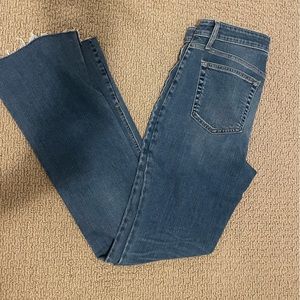 Joes size 31 high rise skinny flare split hem jean